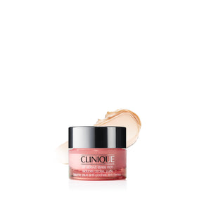 Clinique All About Eyes Rich mini jar front view showing compact packaging and convenience
