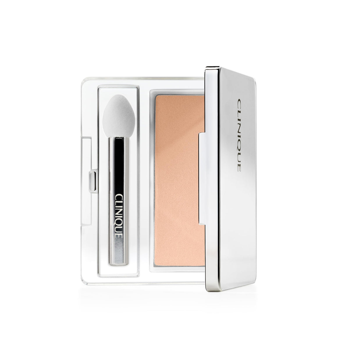 Clinique compact front view highlighting Daybreak shade and portable design