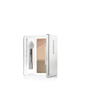 Clinique compact front view showing sleek packaging and brand assurance
