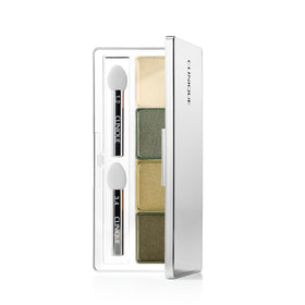 Clinique front compact closed showing sleek packaging and travel convenience