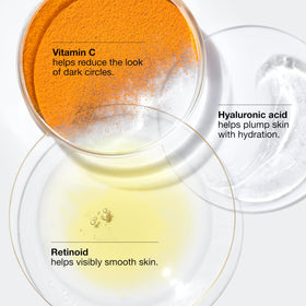 Clinique application under eye demonstrated to reduce puffiness and target dark circles