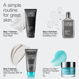 Clinique bathroom lifestyle on counter for daily morning routine