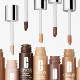 Clinique product being blended with sponge for seamless full-coverage benefit