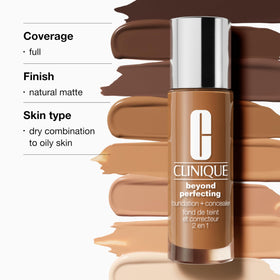 Clinique arm swatches comparing shade Cream Chamois for accurate color selection
