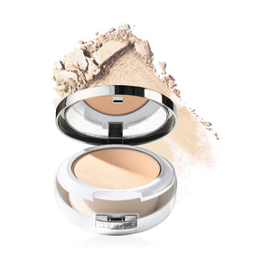 clinique compact front view showing sleek packaging and easy portability benefit