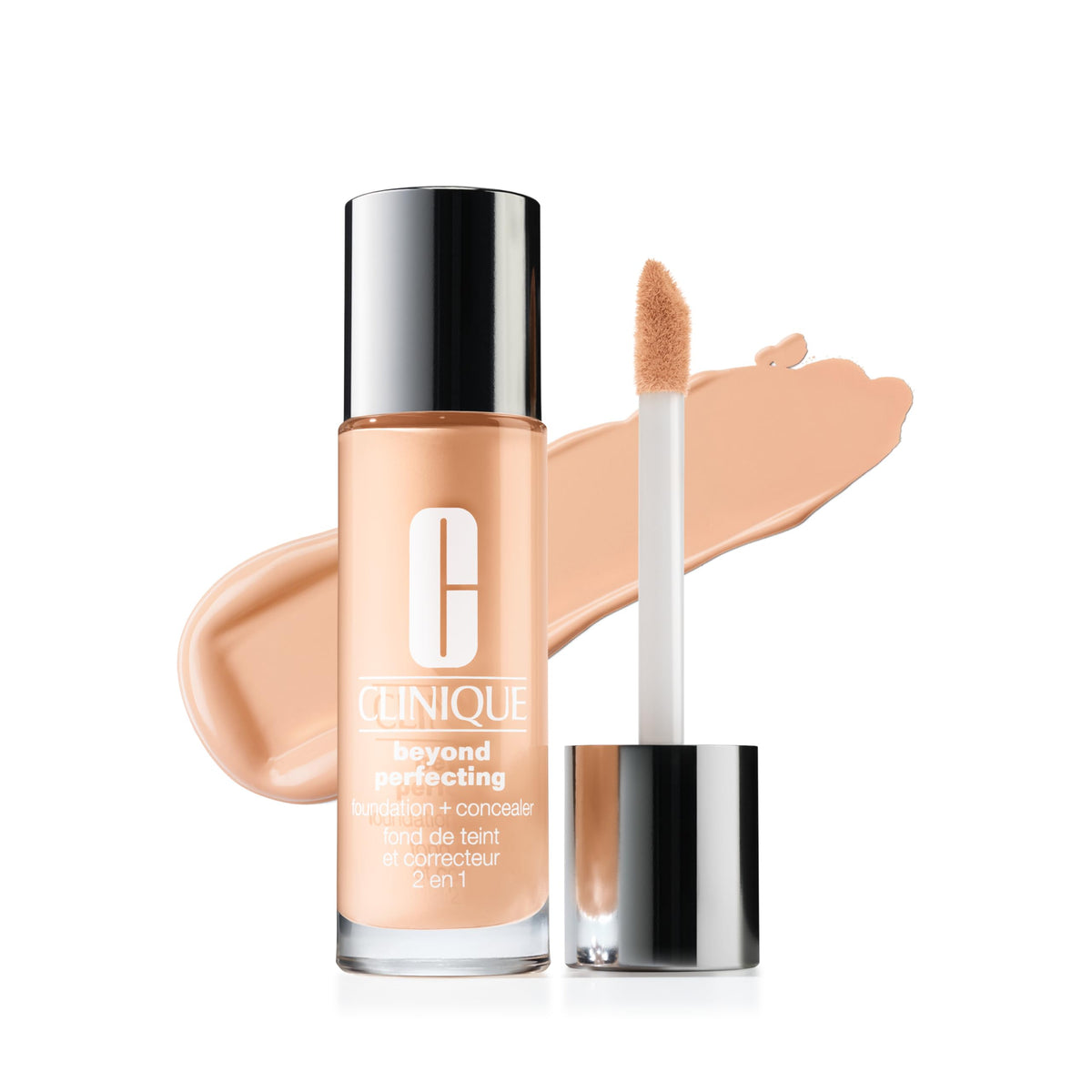 Clinique bottle front view showing label and packaging for easy identification and trust