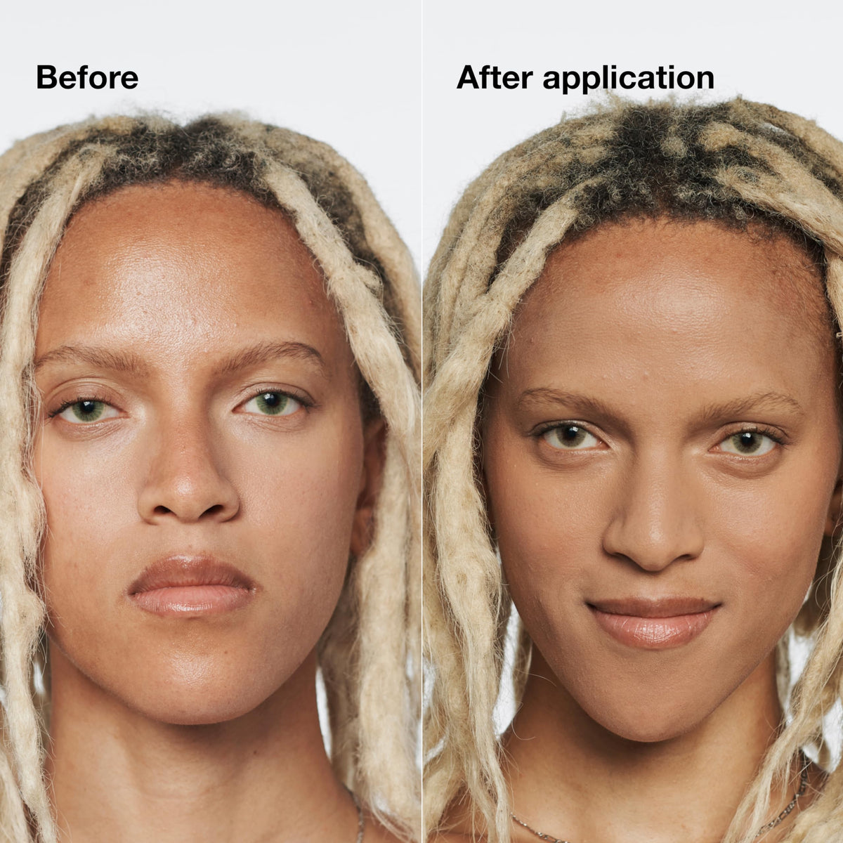 Clinique product texture swipe on skin showing smooth blendability benefit