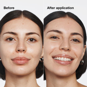Clinique texture swirl on skin showing creamy coverage benefit: blendable finish
