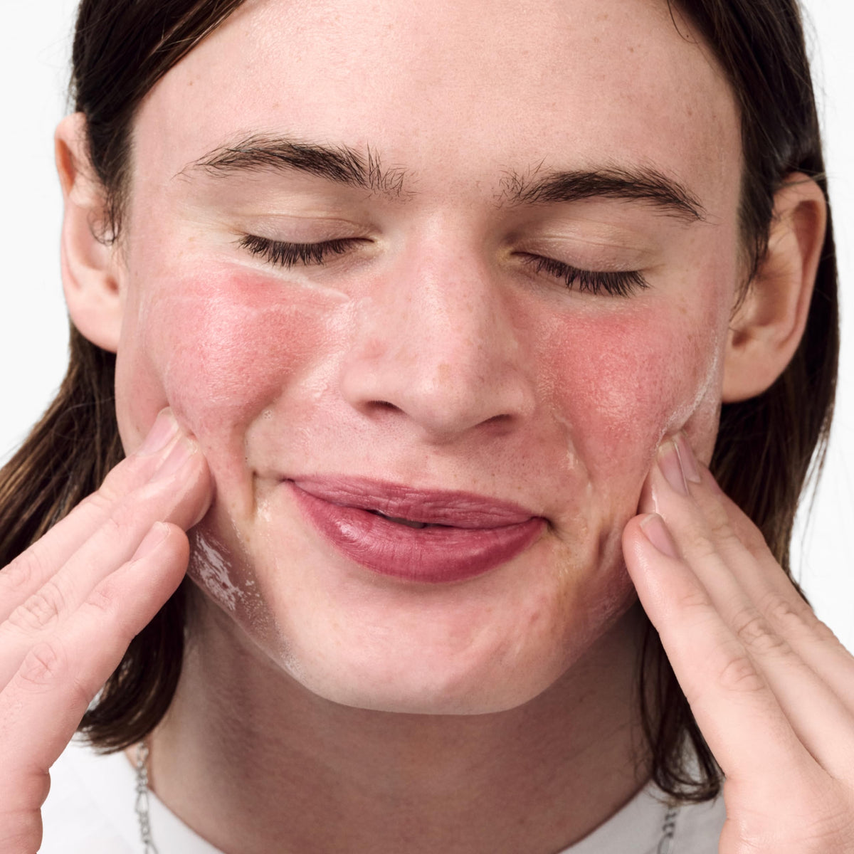 Clinique cleanser beside moisturizer and SPF for layered routine benefit