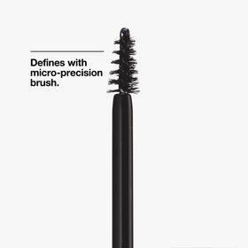 Clinique wand swipe showing smooth black formula for clump-free coating