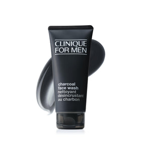 Clinique charcoal face wash front packaging showing clean design and easy use benefit