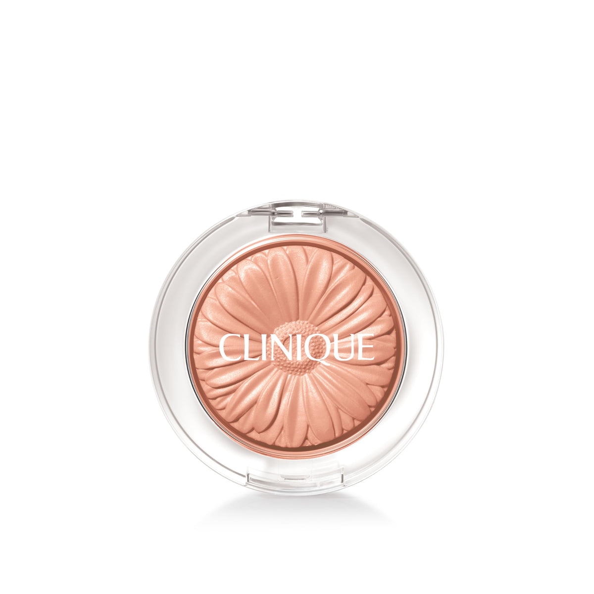 Clinique front compact showing Nude Pop shade and brand in clear view for quick selection
