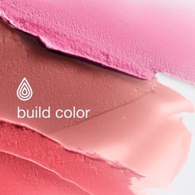 Clinique Chubby cream blush stick swatches showing buildable shade range