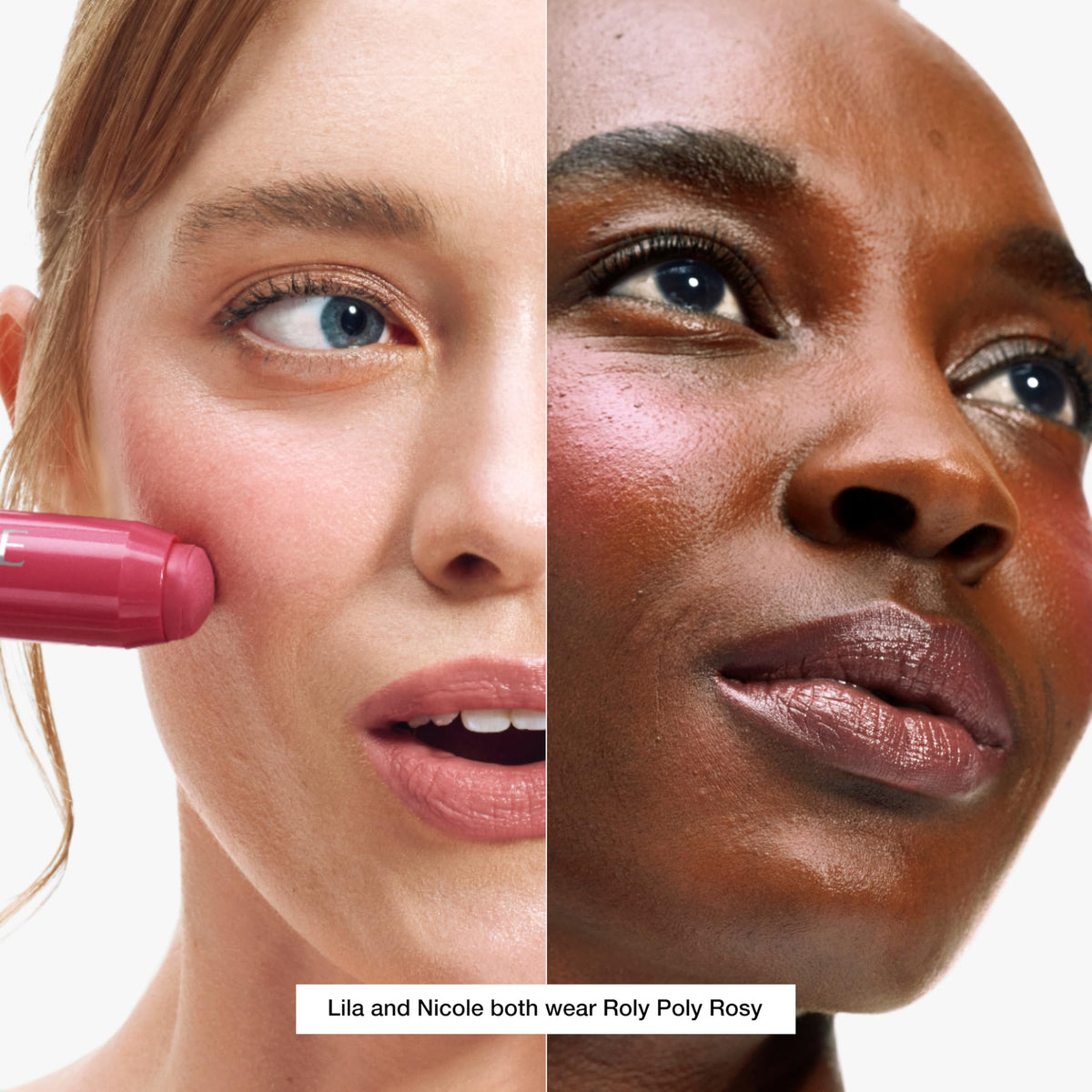 Clinique Chubby cream blush stick texture swipe showing creamy blendability
