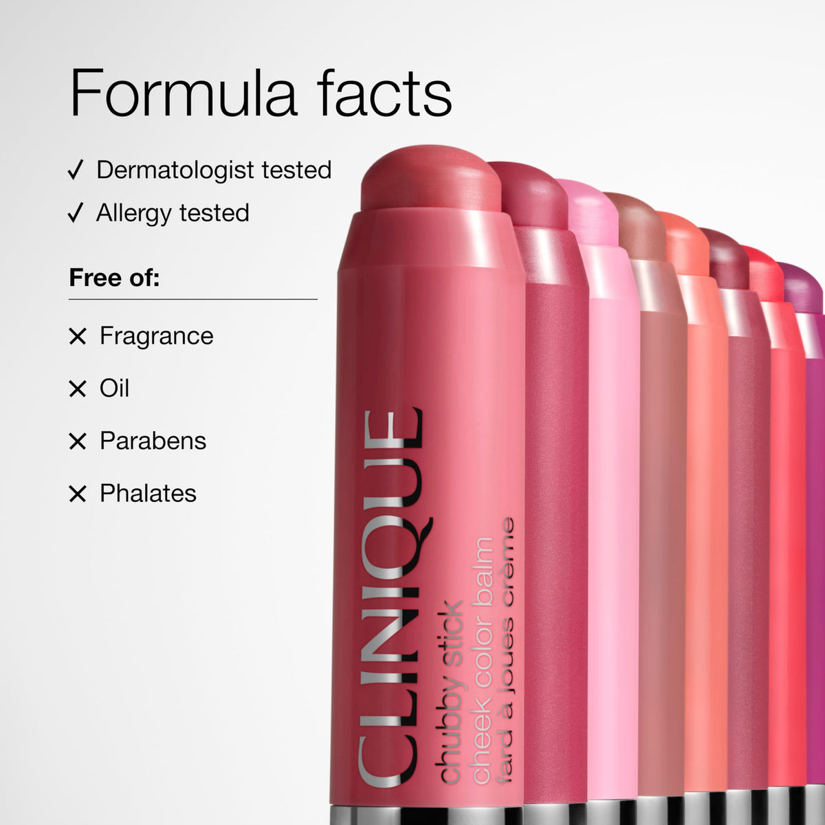 Clinique Chubby cream blush stick styled in travel clutch for touch-up convenience