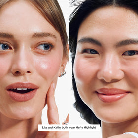 Clinique Chubby Stick applied to cheek highlighting bone and adding natural radiance