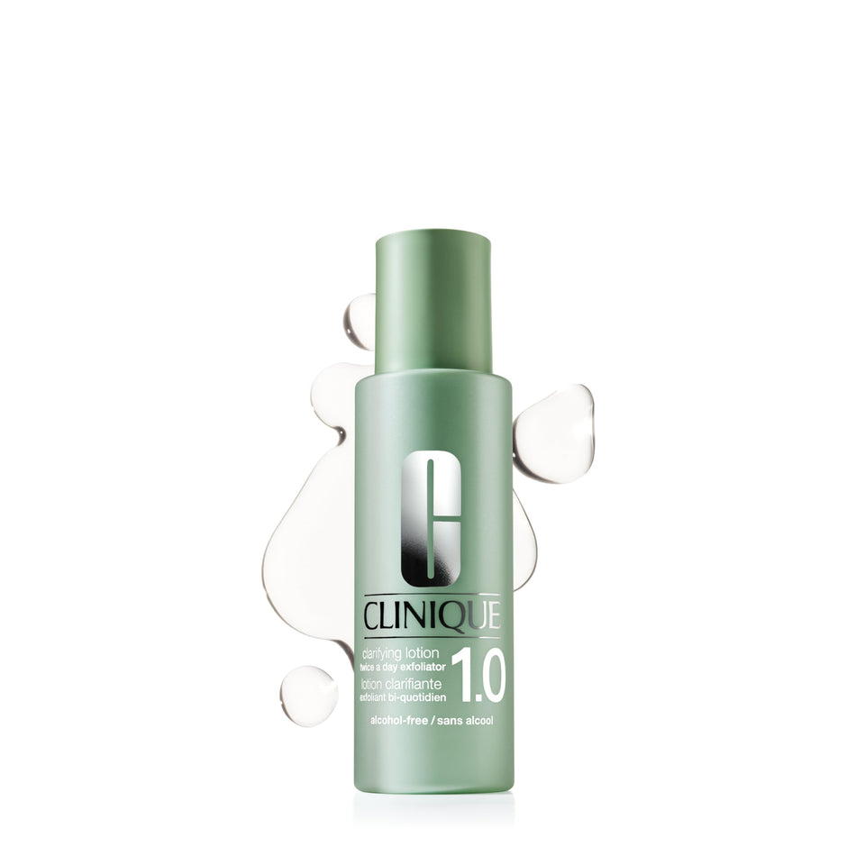 Clinique Clarifying Lotion 1.0 front bottle showing label and benefit