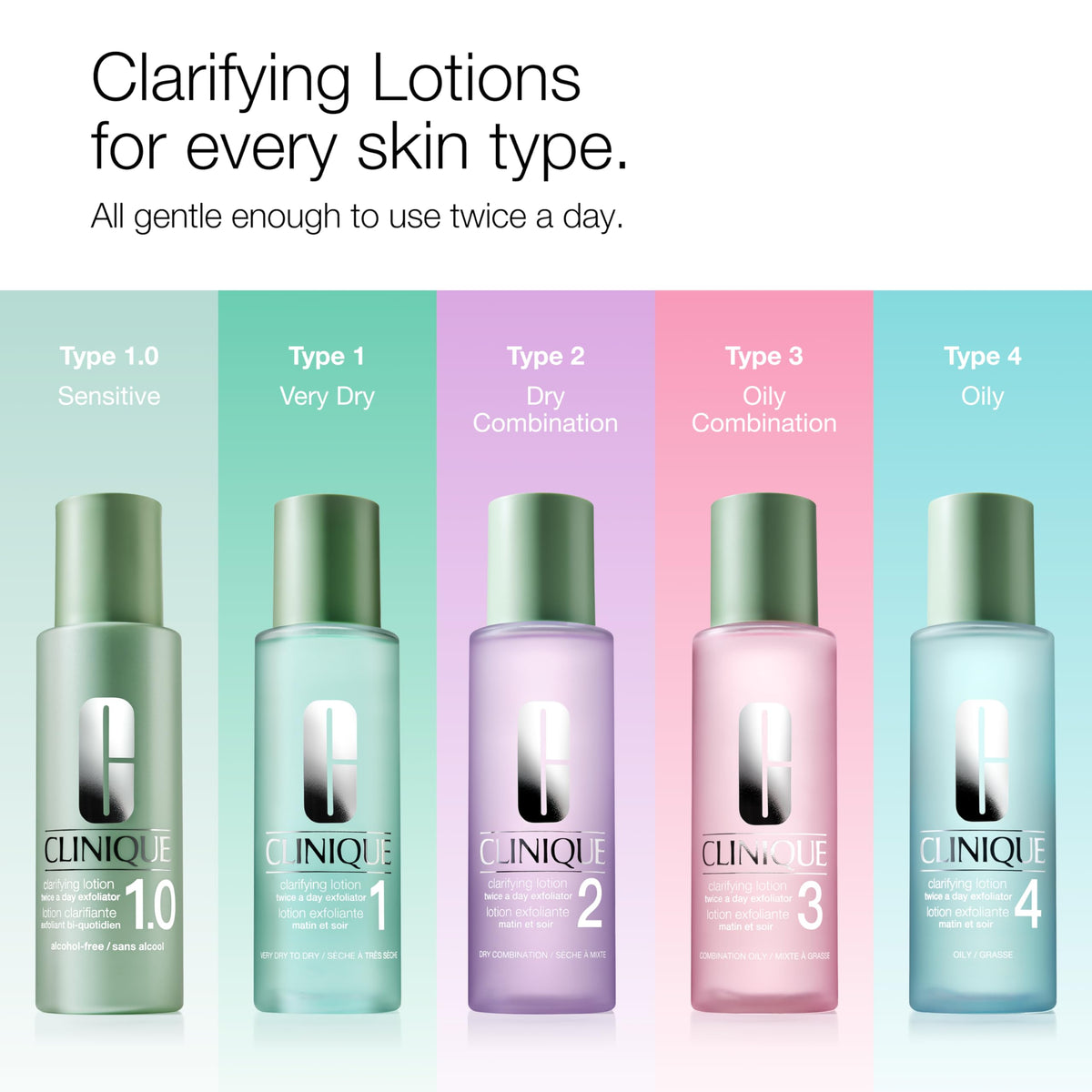 Clinique Clarifying Lotion 1 applied with cotton pad for easy evening use