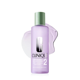 Clinique bottle front view showing label and gentle exfoliator benefit