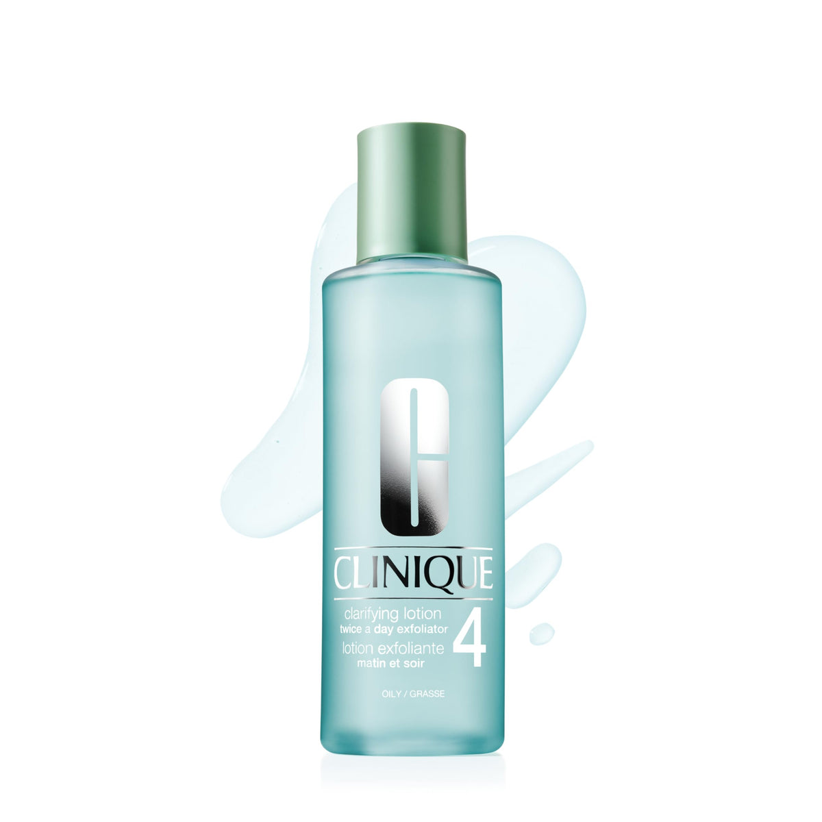 Clinique Clarifying Lotion 4 front bottle showing product for oily skin and easy dispensing