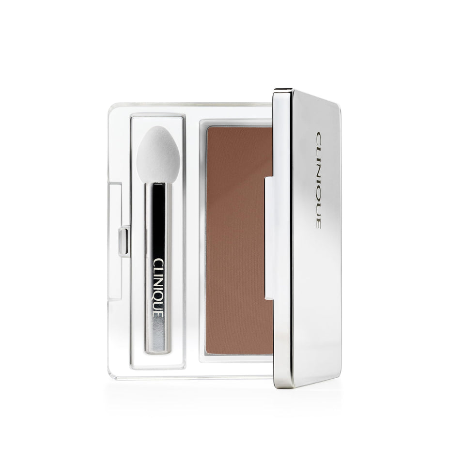 Clinique compact front view showing Foxier shade and portable design benefit