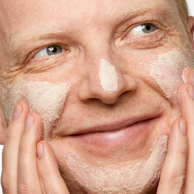 Clinique cream shave applied on hand showing smooth glide benefit