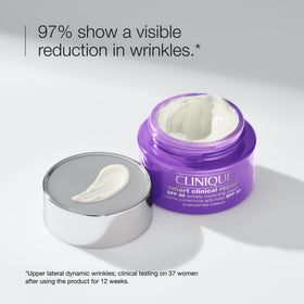 Clinique close-up of cream texture illustrating lightweight hydrate-and-plump benefit