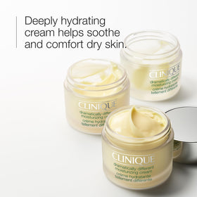 Clinique cream close-up texture highlighting rich hydration and smooth spread