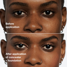 Clinique cream texture swipe highlighting smooth blendability and hydrating finish