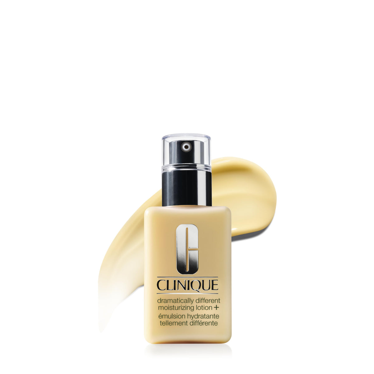 Clinique bottle front view showing Dramatically Different Lotion+ branding and size benefit