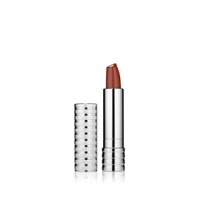 Clinique lipstick front view showing Berry Freeze shade and packaging benefit long-lasting color