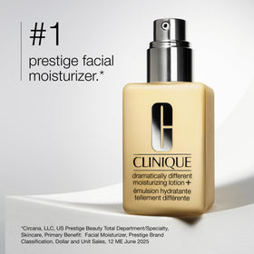 Clinique pump-top detail highlighting easy dispensing and hygienic use benefit