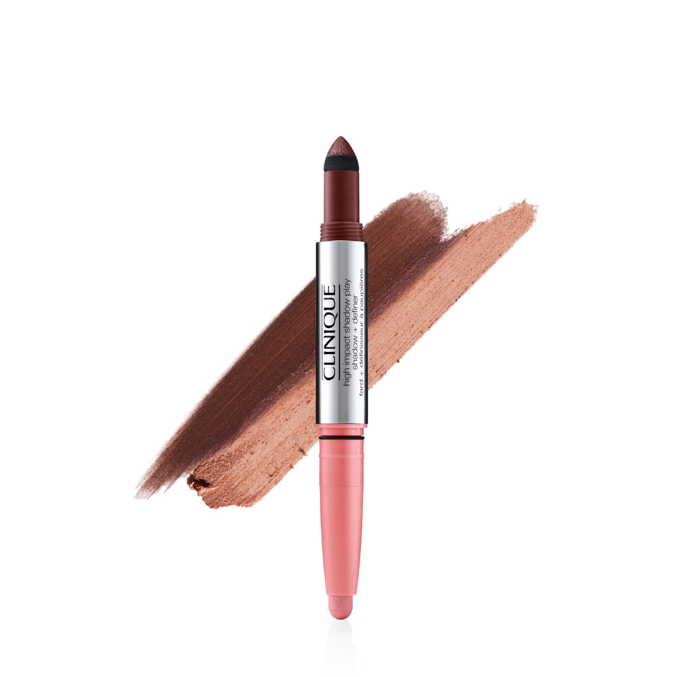 Clinique dual-ended stick front view shows compact design and travel-ready convenience