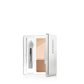 Clinique compact front view showing duo packaging and quick convenience