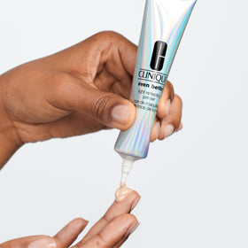 Clinique product applied to skin demonstrating smooth, luminous base for makeup