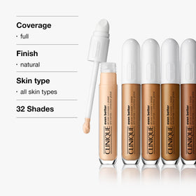Clinique application under eye demo showing patting technique benefit: natural full coverage