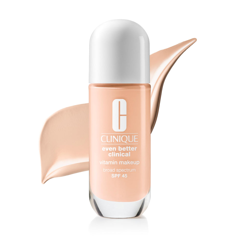 Clinique Even Better Clinical bottle front showing sleek design and SPF 45 protection