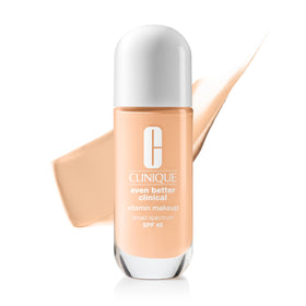 Clinique front packaging showing bottle and label, clear product information benefit