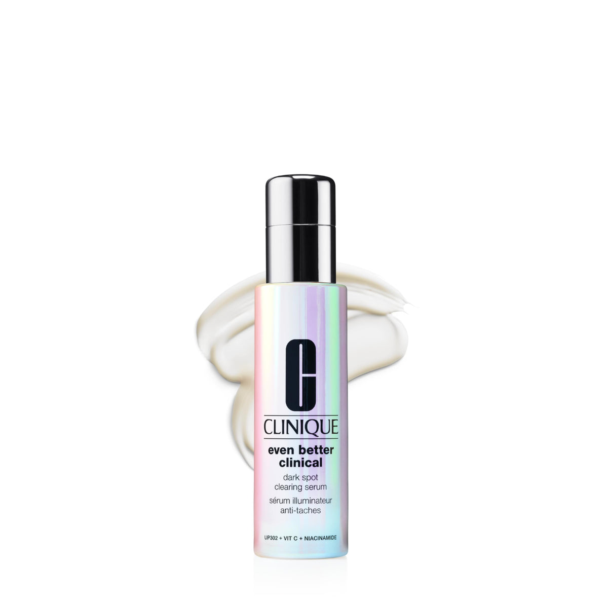 Clinique front packaging showing product and brand, highlighting visible brightening