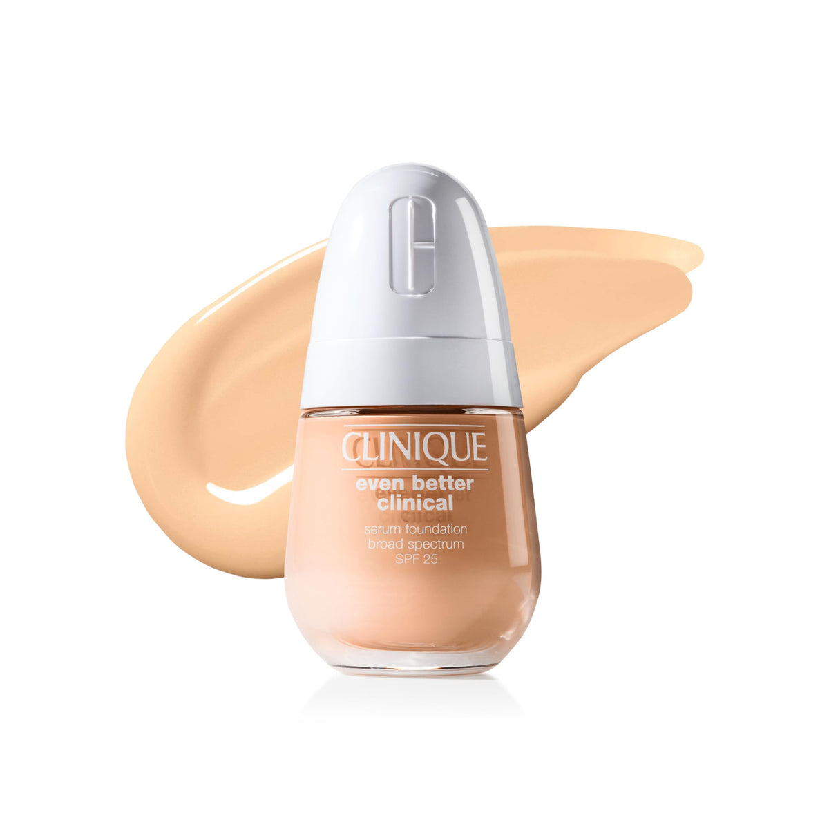 Clinique front packaging shows foundation bottle and SPF benefits