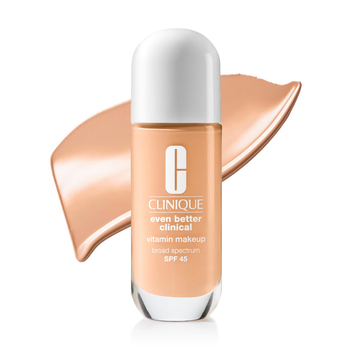 Clinique front packaging showing product and shade with clear branding and protective benefit