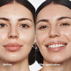 Clinique Even Better foundation swatch on arm showing true-to-shade match benefit