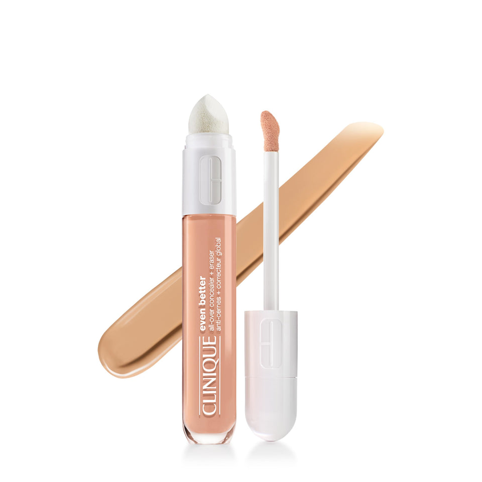 Clinique front packaging showing bottle and shade, clear coverage benefit