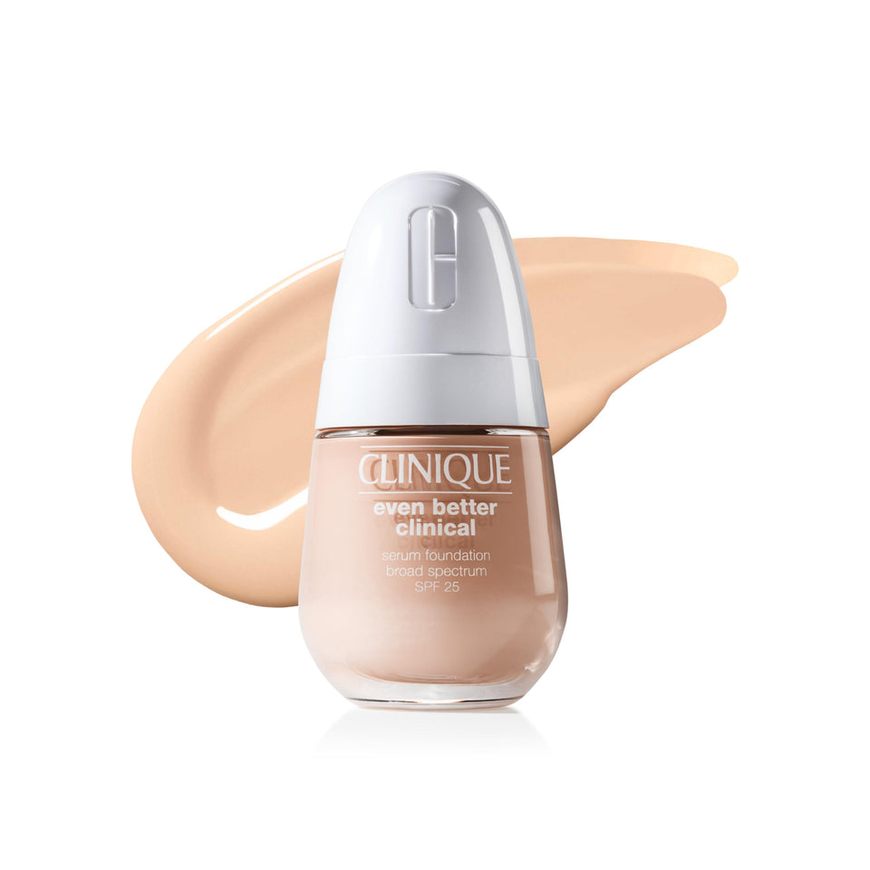 Clinique front packaging showing bottle and label, clear product identification and professional look