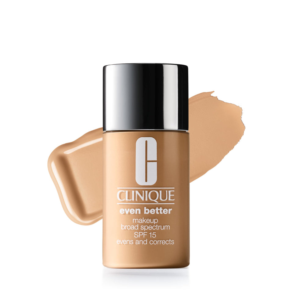 Clinique front packaging showing bottle and cap, gives clear product identification and shelf presence