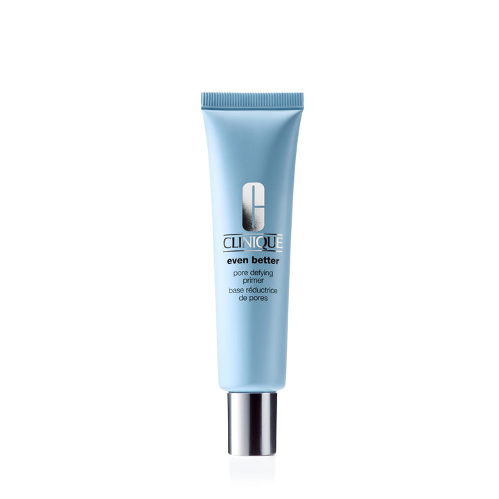 Clinique front packaging showing product and benefit of pore blurring