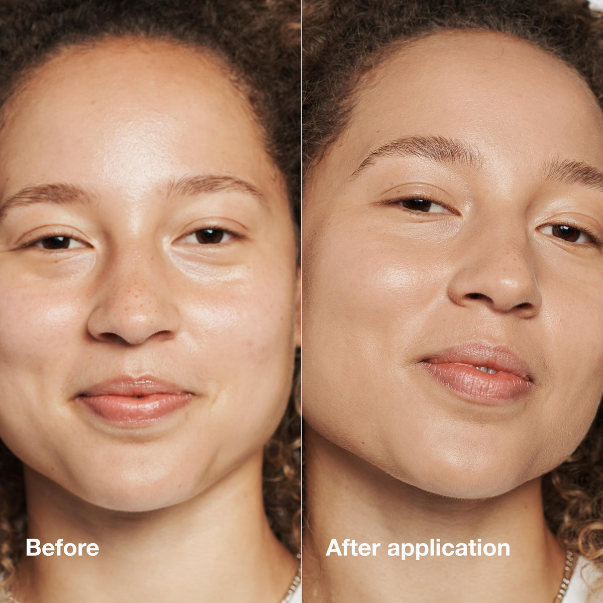 Clinique texture close-up of creamy liquid foundation showing smooth hydrating finish