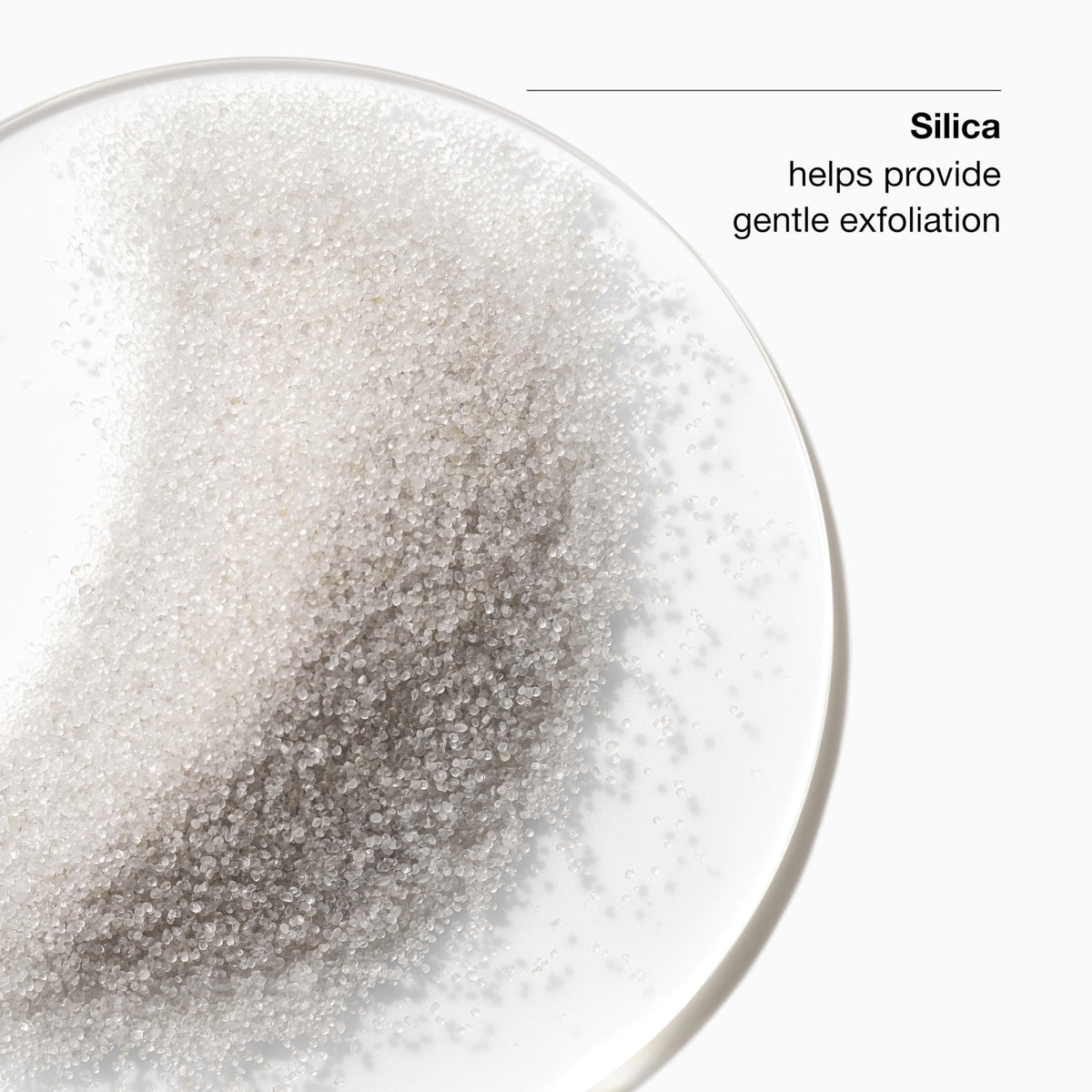 Clinique silica particle macro highlighting gentle polishing action