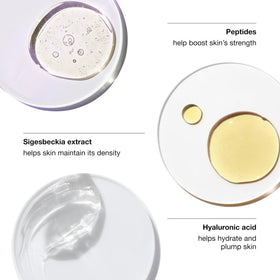 Clinique product being gently tapped around eye to reduce puffiness and smooth lines benefit