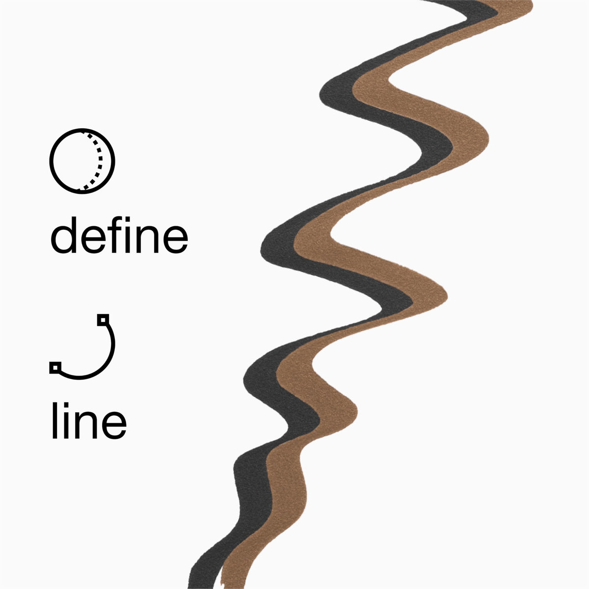 Clinique winged eyeliner on eye showing crisp line and long-wear finish